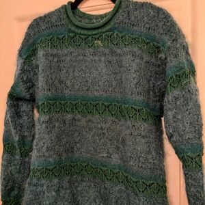 Dark Pine Green Mohair Blend Vintage ESPRIT Sweater, Sz M